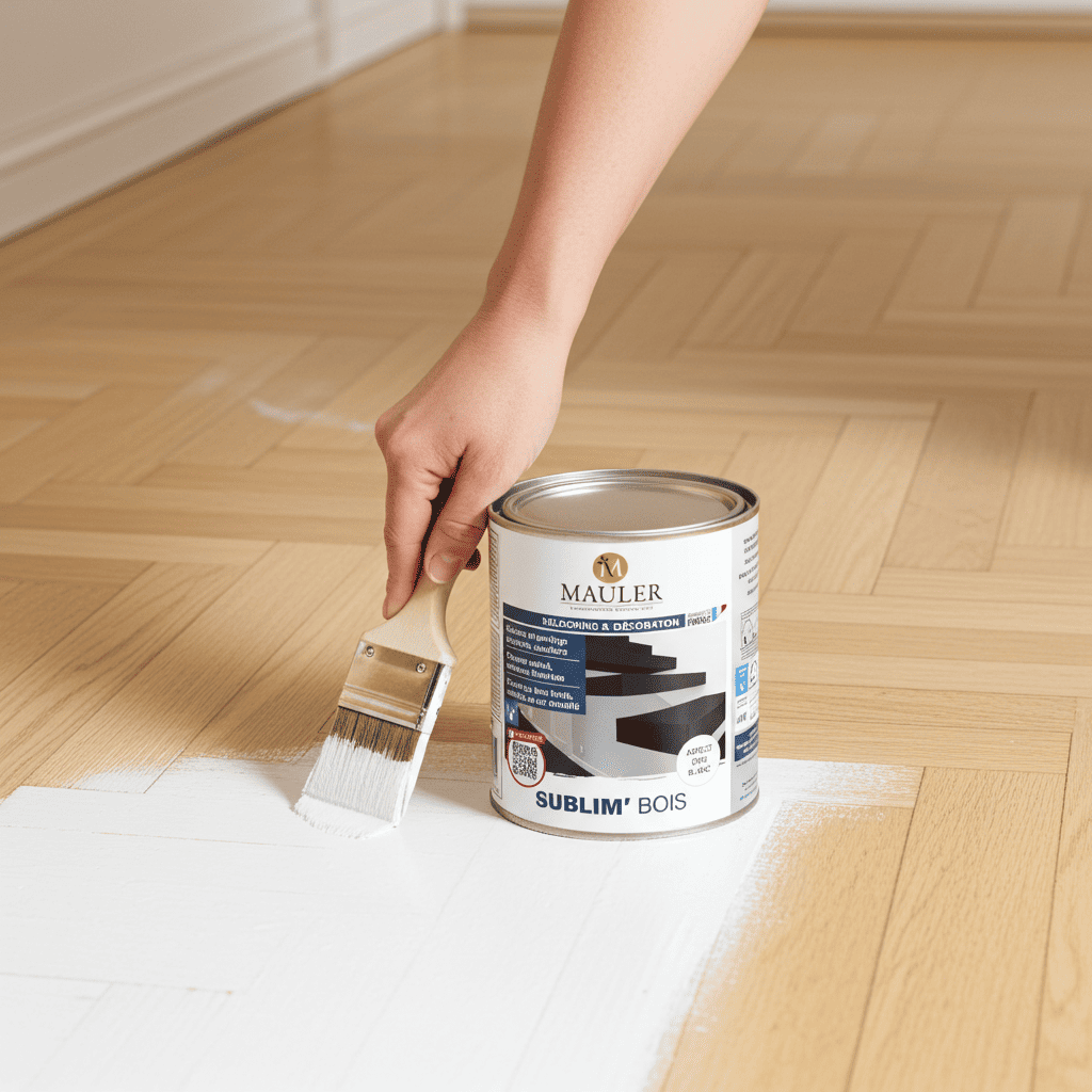 peinture parquet escalier bois mauler sublimbois application